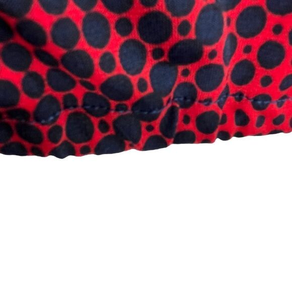 Michael Michael Kors red with navy blue polka dot peasant style blouse Size S - Picture 7 of 13